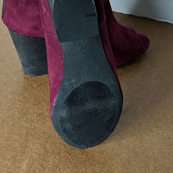 Carlos by Carlos Santana Jazlyn Boho Embroidered Suede Peep Toe Ankle Boots New - Picture 9 of 13